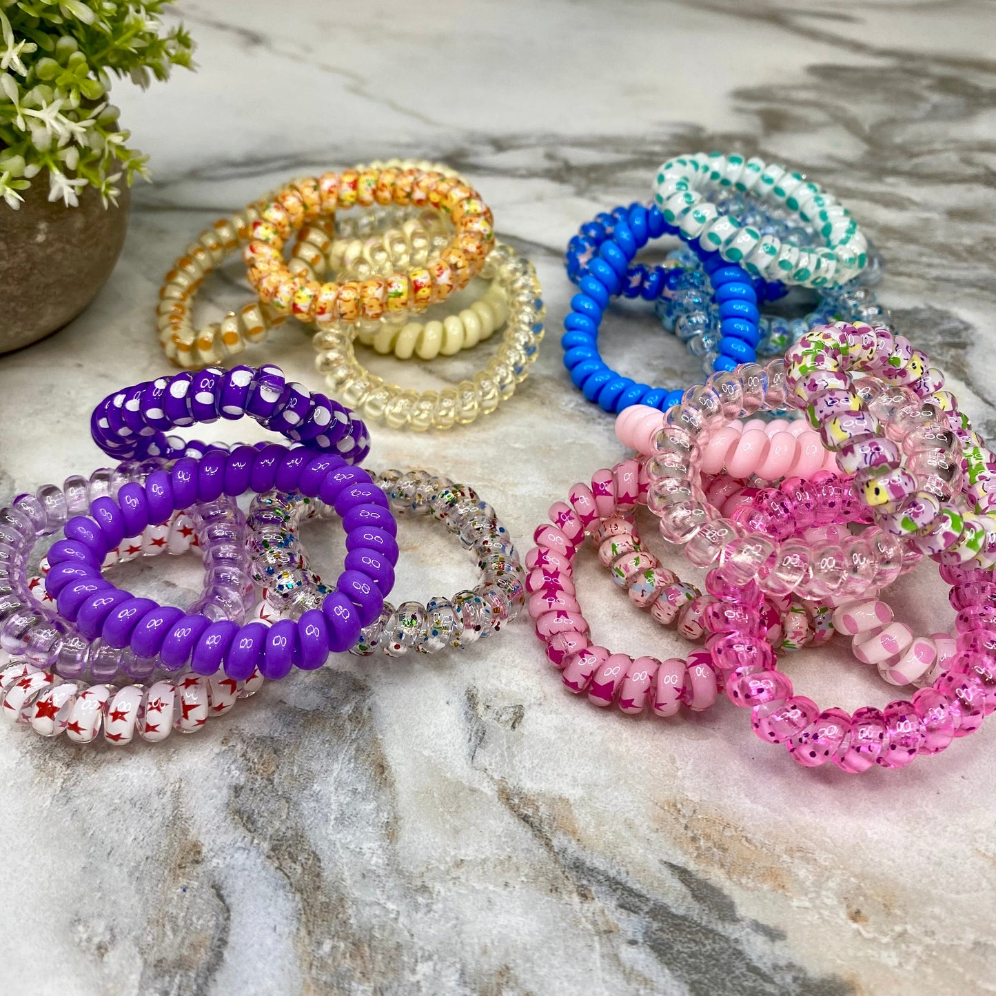 Spiral Coil Hair Tie - Colors